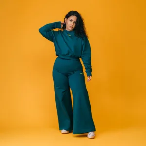 Sweatshirt- Turquoise- Petite